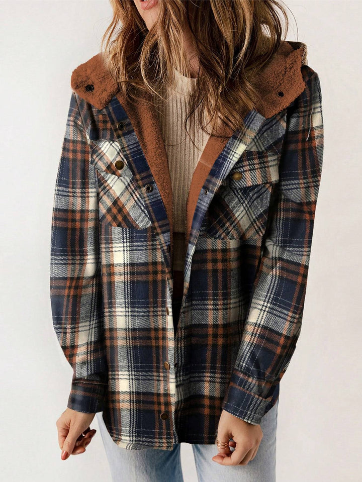 Vella™ | Cozy Wool-Blend Plaid Jacket