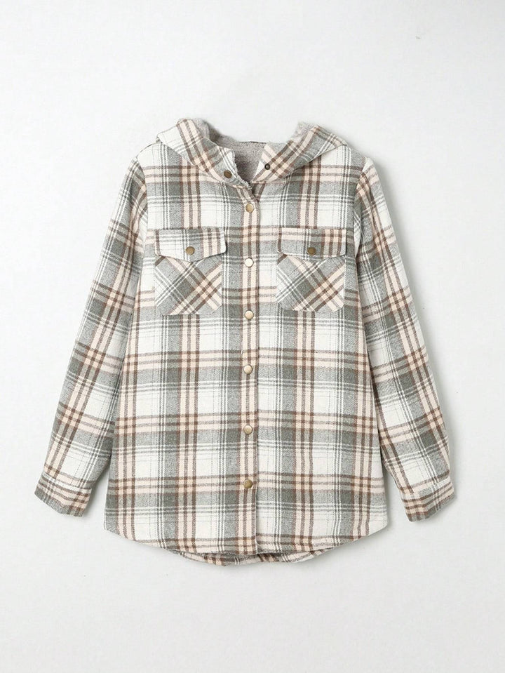 Vella™ | Cozy Wool-Blend Plaid Jacket