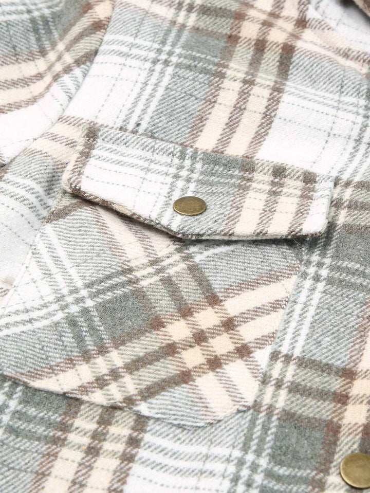 Vella™ | Cozy Wool-Blend Plaid Jacket