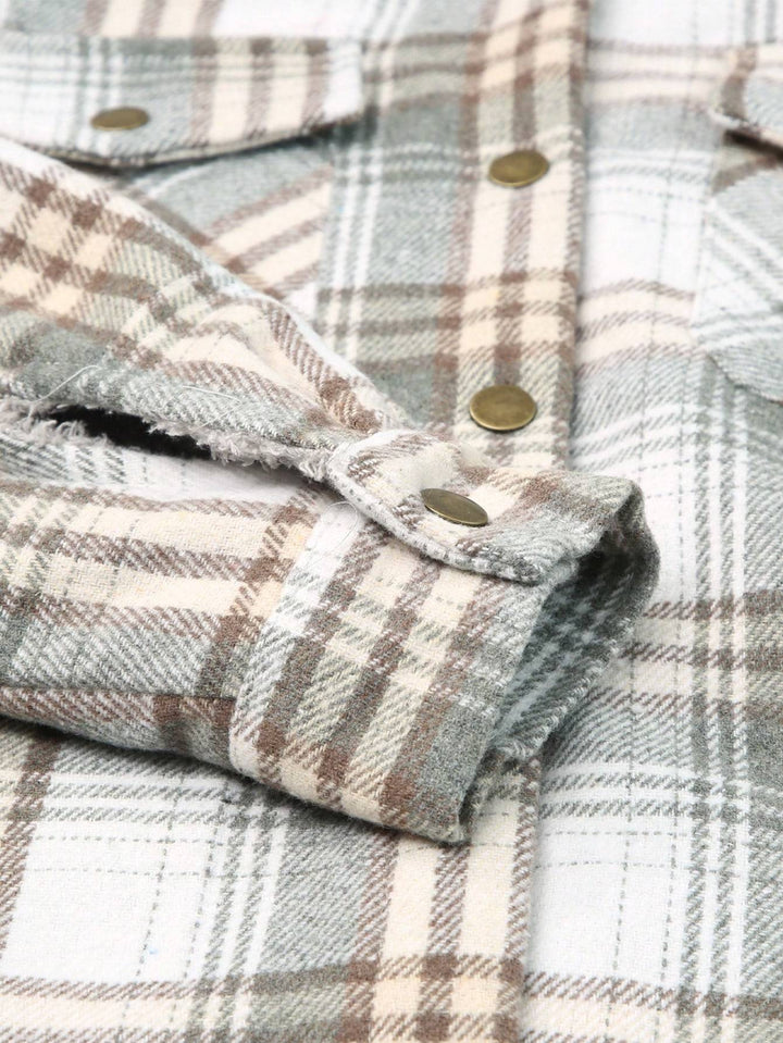 Vella™ | Cozy Wool-Blend Plaid Jacket