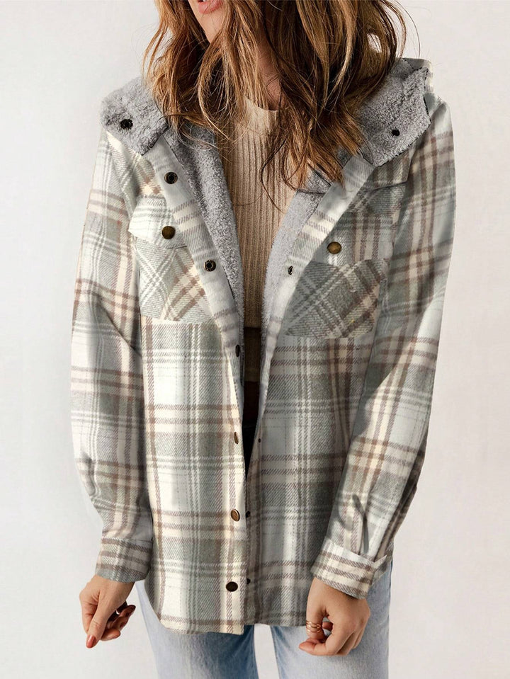 Vella™ | Cozy Wool-Blend Plaid Jacket