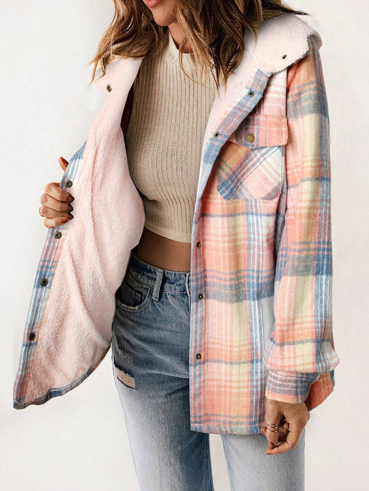 Vella™ | Cozy Wool-Blend Plaid Jacket