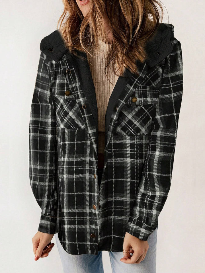 Vella™ | Cozy Wool-Blend Plaid Jacket