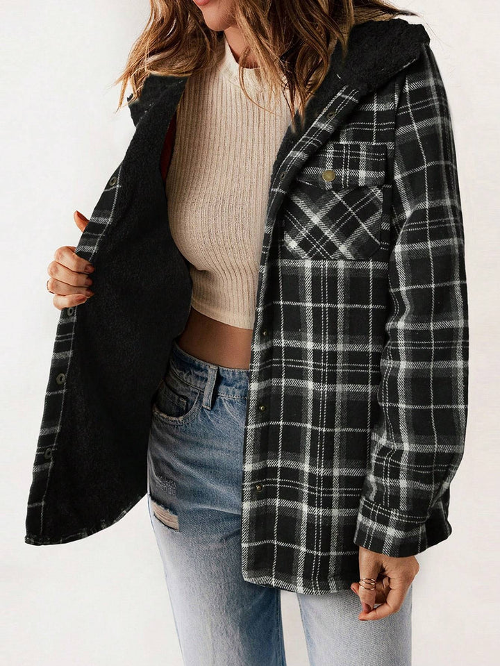 Vella™ | Cozy Wool-Blend Plaid Jacket