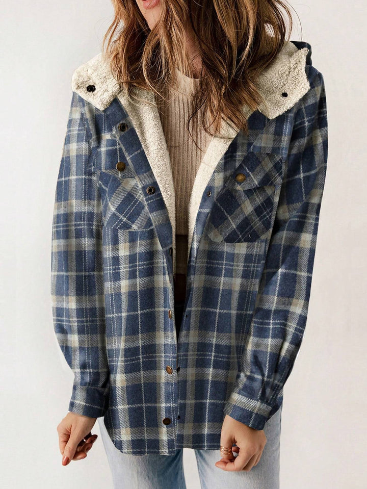 Vella™ | Cozy Wool-Blend Plaid Jacket