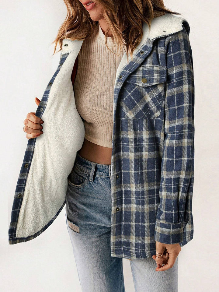 Vella™ | Cozy Wool-Blend Plaid Jacket