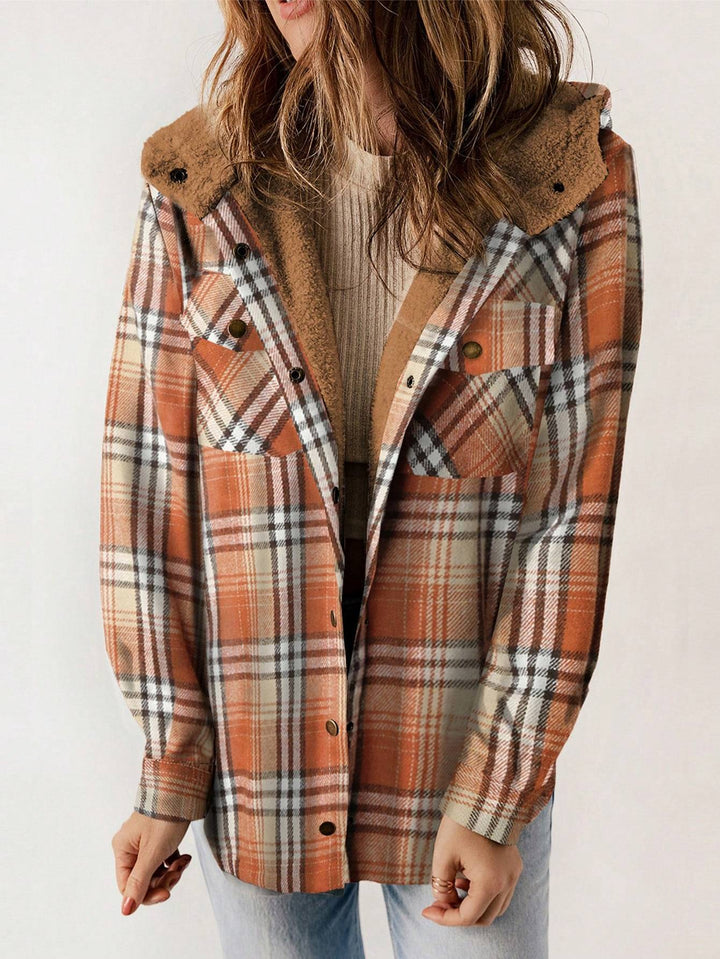 Vella™ | Cozy Wool-Blend Plaid Jacket