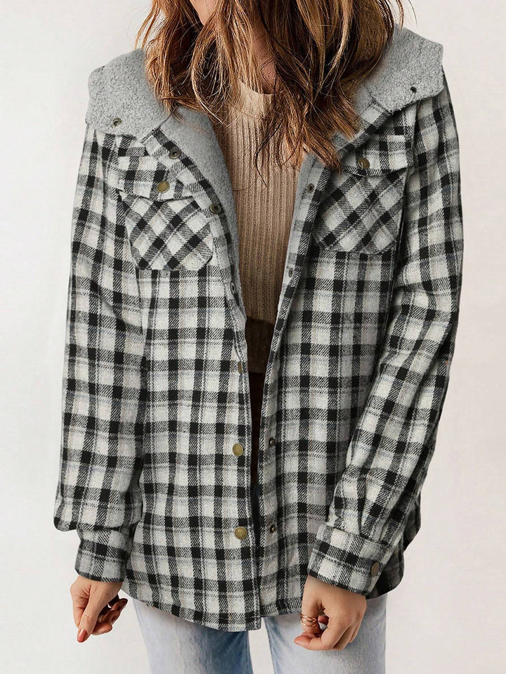 Vella™ | Cozy Wool-Blend Plaid Jacket