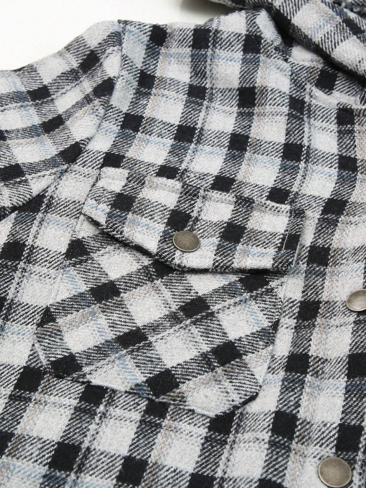 Vella™ | Cozy Wool-Blend Plaid Jacket