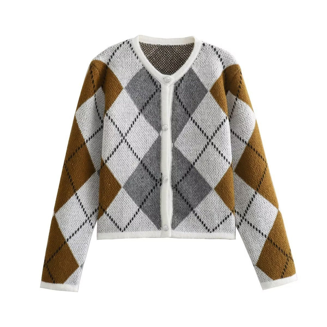 Argyle Cozy Chic Cardigan - Meliorae