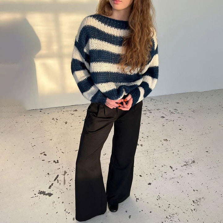 Striped Pullover Sweater - Meliorae